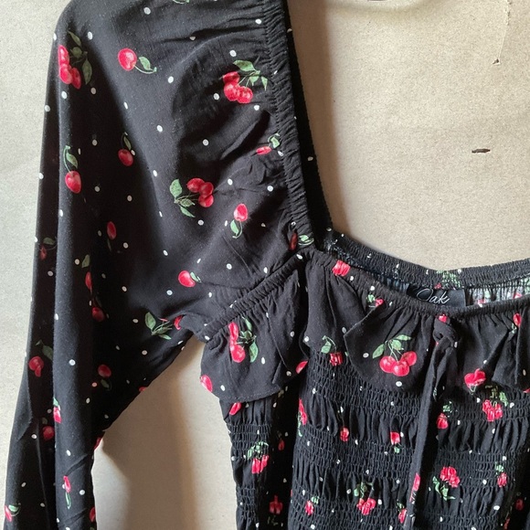 Oak & Trellis dress. Black. 3/4 sleeve. Size M. NWT - Picture 3 of 9